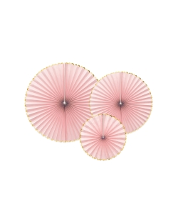 Decoracion Colgante Abanico Yummy Rosa Claro 23/32/40cm ***OFERTA DTO NO ACUMULABLE