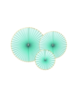 Decoracion Colgante Abanico Yummy Menta 23/32/40cm ***OFERTA DTO NO ACUMULABLE
