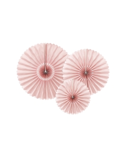 Deco Colgante Abanico Rosa Vintage 26/34/43cm ***OFERTA DTO NO ACUMULABLE