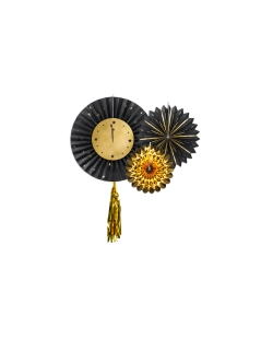 Decoracion Colgante Abanico Reloj 26-43cm ***OFERTA DTO NO ACUMULABLE