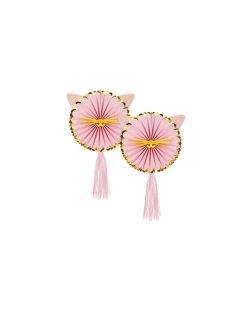 Decoracion Colgante Abanico Gatito 26cm ***OFERTA DTO NO ACUMULABLE