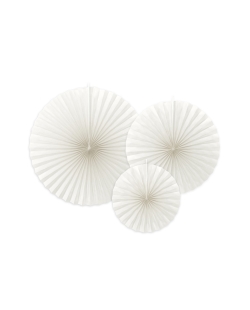 Deco Colgante Abanico Blanco Roto 23/32/40cm ***OFERTA DTO NO ACUMULABLE