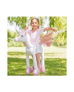 Disfraz Niño: Unicornio Blanco Y Rosa Con Tirantes***OFERTA DTO NO ACUMULABLE 