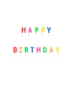 Velas Happy Birthday 2,5cm ***OFERTA DTO NO ACUMULABLE