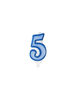 Vela Numero 5 Azul 7cm ***OFERTA DTO NO ACUMULABLE