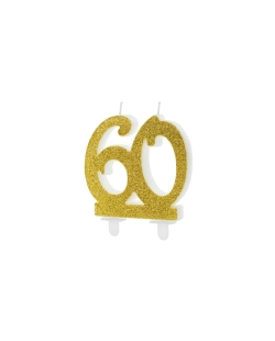Vela Numero 60 Dorado 7,5cm ***OFERTA DTO NO ACUMULABLE