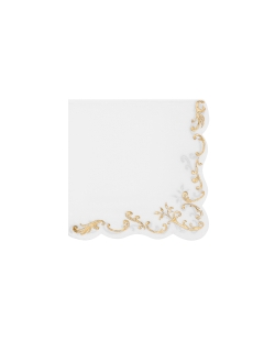 Servilleta 33cm Blanco Borde Oro ***OFERTA DTO NO ACUMULABLE