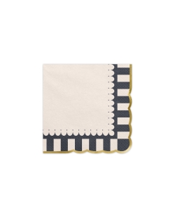 Servilletas 33x33cm Borde Oro ***OFERTA DTO NO ACUMULABLE