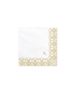 Servilleta 33cm Comunion Borde Oro ***OFERTA DTO NO ACUMULABLE