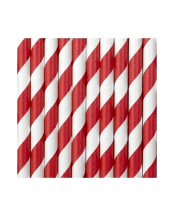 Pajitas Papel Rojas 19.5cm ***OFERTA DTO NO ACUMULABLE