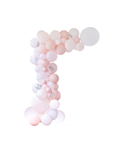 Kit Globos Latex Para Arco Blanco, Rosa Y Confeti Bride ***OFERTA DTO NO ACUMULABLE