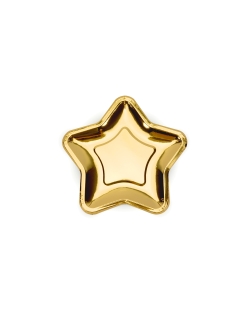 Platos 18cm Estrella Oro Papel ***OFERTA DTO NO ACUMULABLE