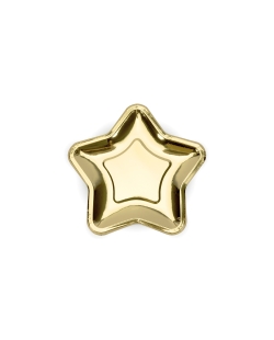 Platos 23cm Estrella Oro Papel ***OFERTA DTO NO ACUMULABLE