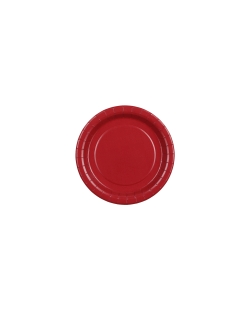Platos 18cm Rojo Oscuro Papel ***OFERTA DTO NO ACUMULABLE