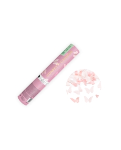Cañon Confeti Mariposas Rosas 20cm ***OFERTA DTO NO ACUMULABLE